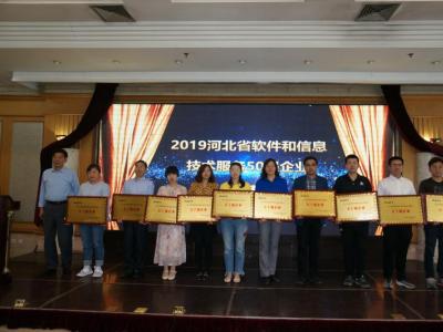 金迪公司榮獲“2019河北省軟件和信息技術(shù)服務(wù)五十強(qiáng)企業(yè)”稱號